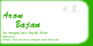 aron bajan business card